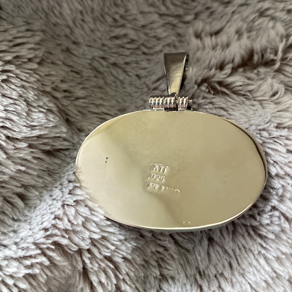 925 sterling silver black onyx pendant - Picture 3 of 4